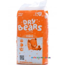 Подгузники Dry Bears Fun&care Mini 2 (3-6 кг) 52 шт